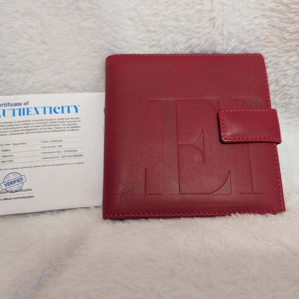 Authentic Valentino Garavani Embossed Bifold Wallet